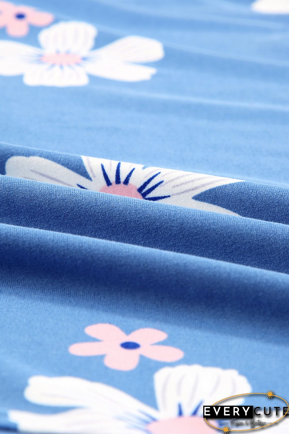 Sky Blue Crew Neck Tank Top