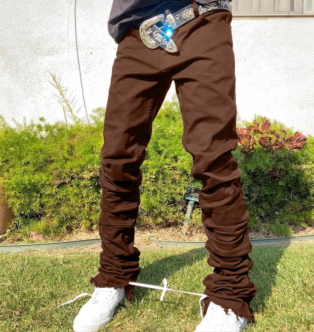 Hip-Hop Retro Brown Jeans Cargo Pants