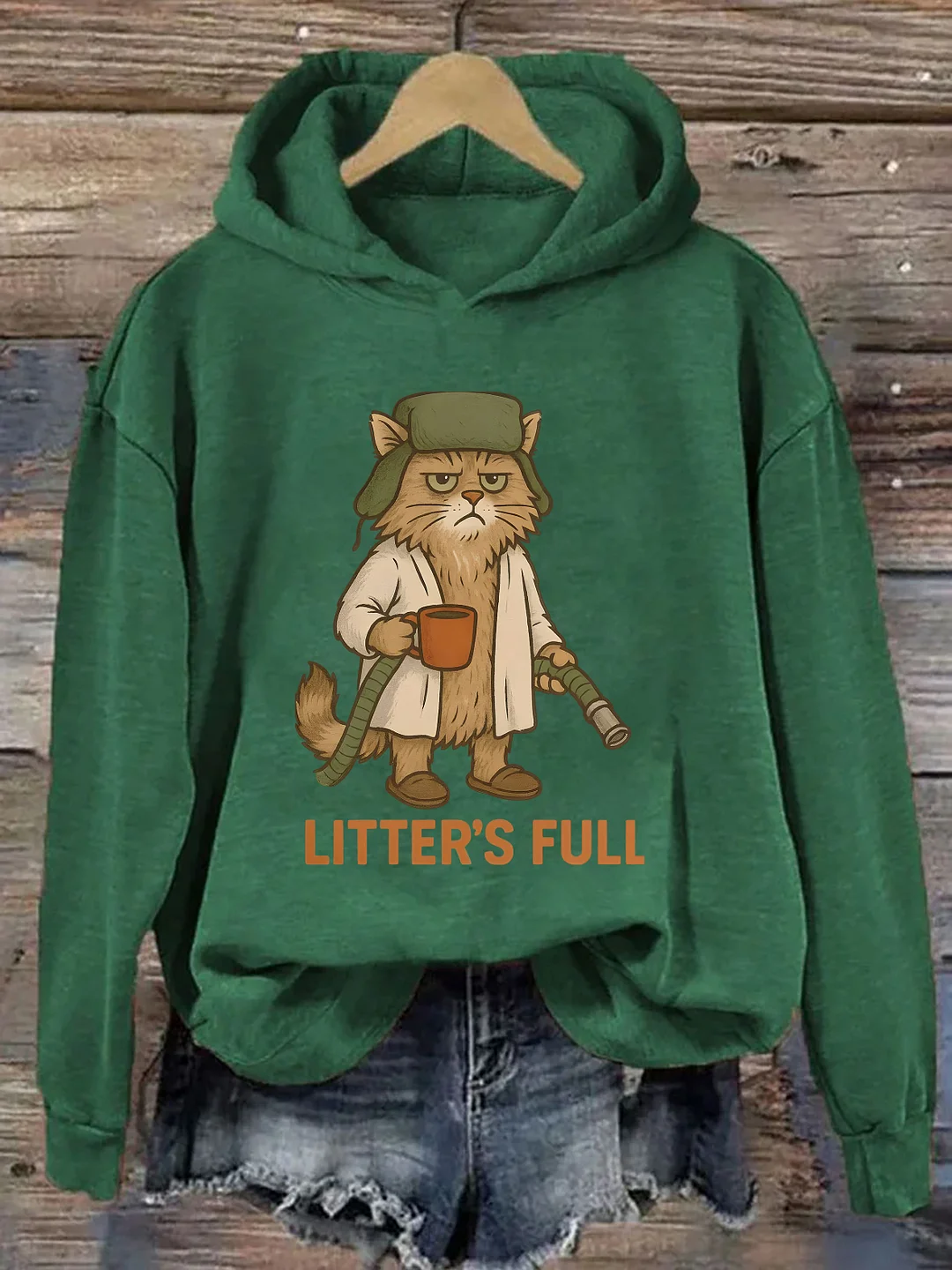 Litter's Full Christmas Vacation Cat Hoodie