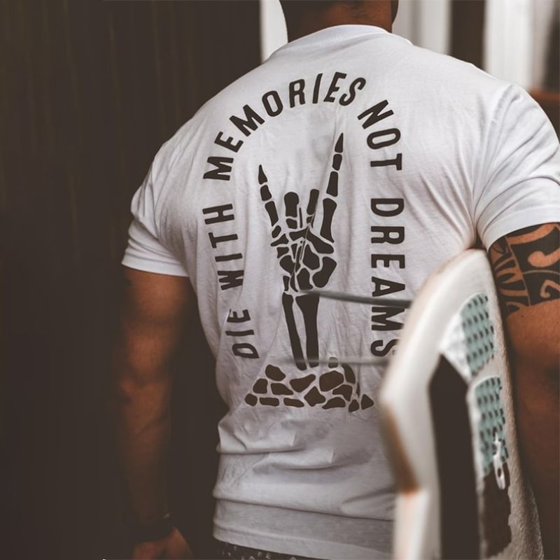 UPRANDY Men's letter gesture printing casual T-shirt designer -  UPRANDY