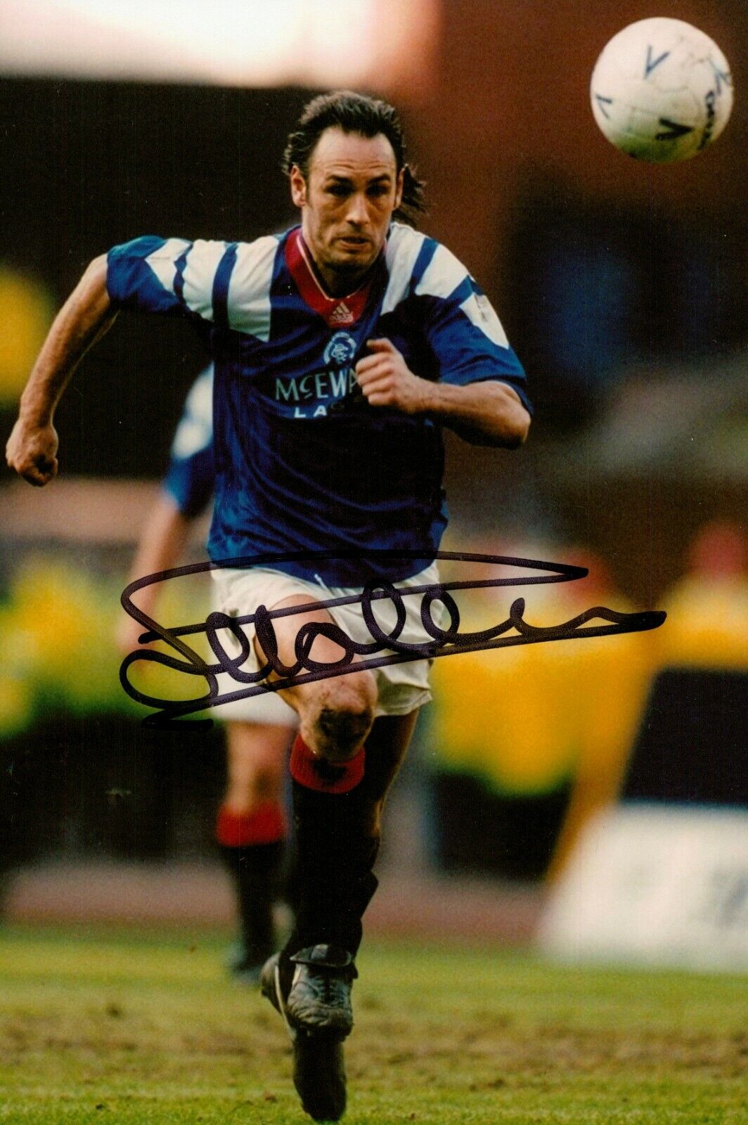 Mark Hateley Hand Signed 6x4 Photo Poster painting Glasgow Rangers Autograph Memorabilia + COA