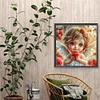 Diamond Painting-DIY Full Round Drill Girl（40x40cm）