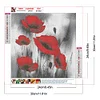 Fleur de coquelicot-plein rond diamant peinture-30 * 30cm