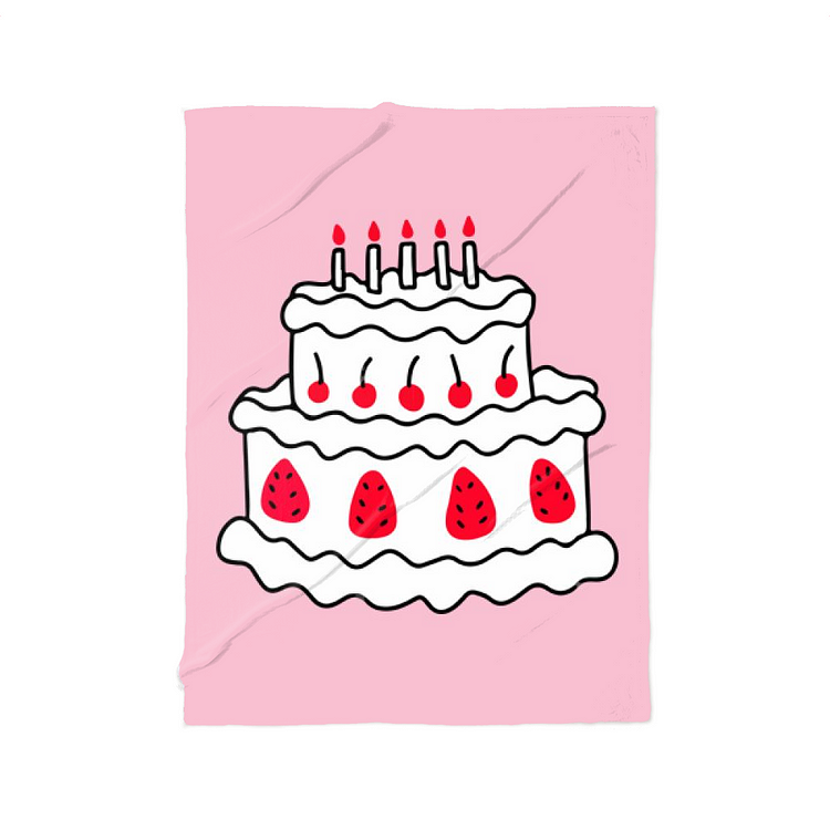 Cake, Birthday Fleece Blanket