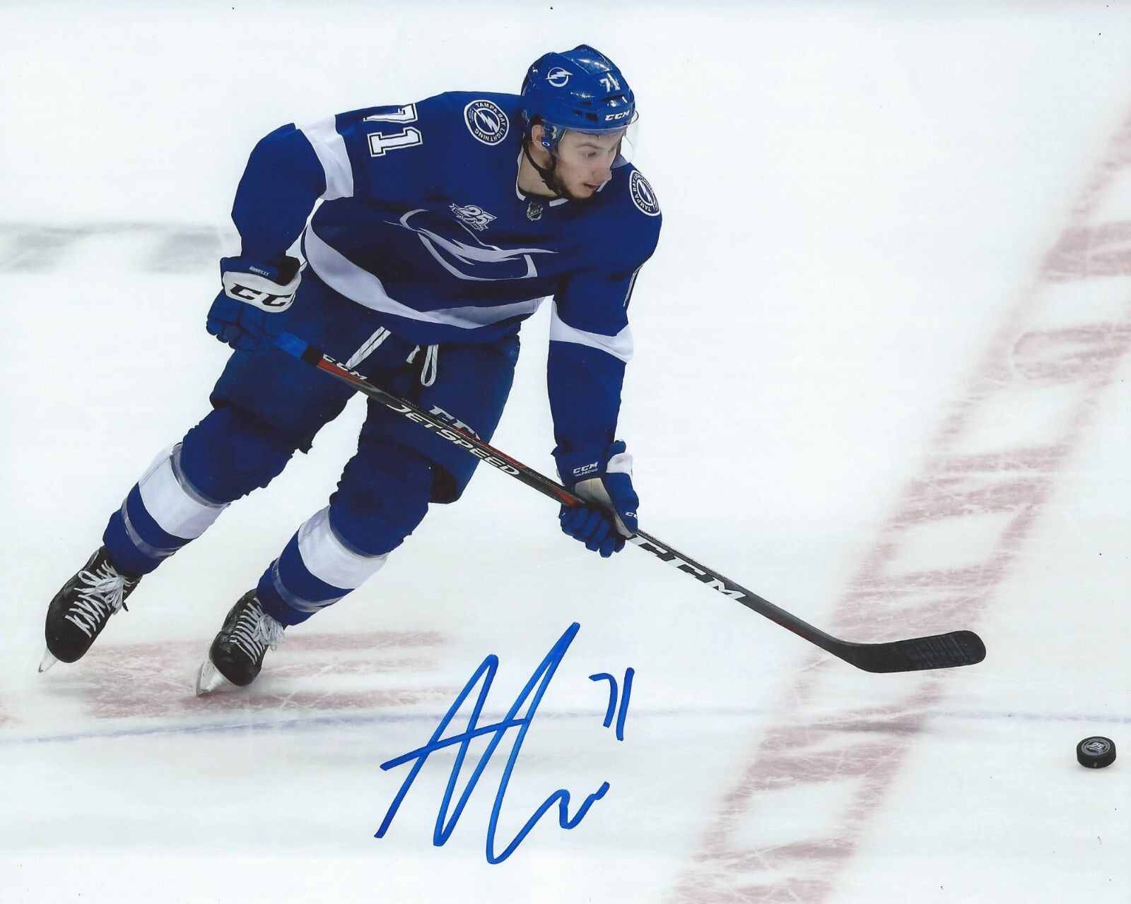 Anthony Cirelli Signed 8x10 Photo Poster painting Tampa Bay Lightning Autographed COA D