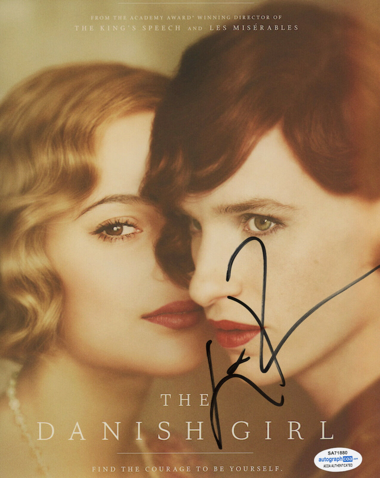 EDDIE REDMAYNE SIGNED THE DANISH GIRL