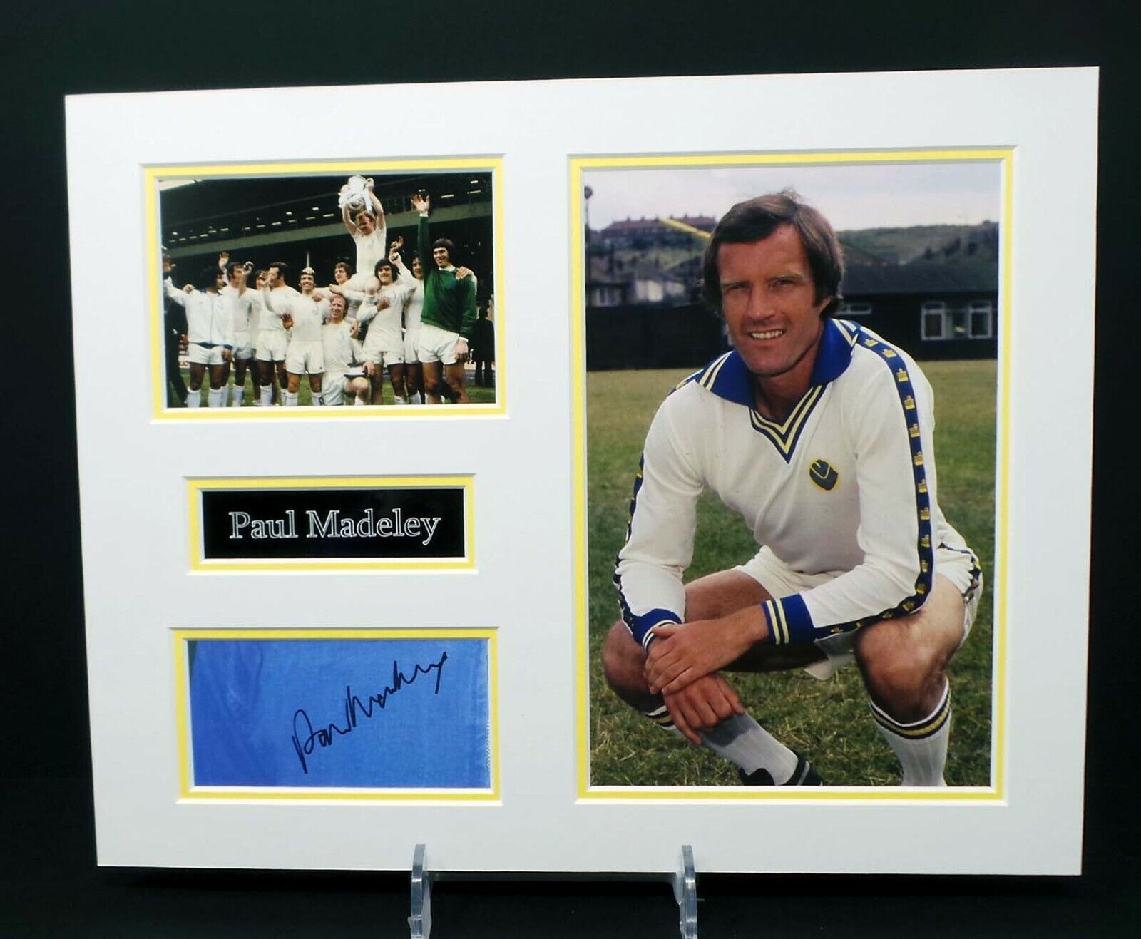 Paul MADELEY Signed Mounted Photo Poster painting Display 2 AFTAL RD COA Leeds United Legend MOT