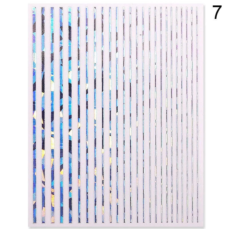 3D Iridescent Fire Nail Stickers Slider Gold Black DIY Nail Art Transfer Decals Manicures Nail Art Decorations Decor Tool