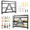 [US Local Warehouse] A-Line Bar Stand Wall Mounted Wine Rack Metal Bottle&Glass Holder Display Shelf