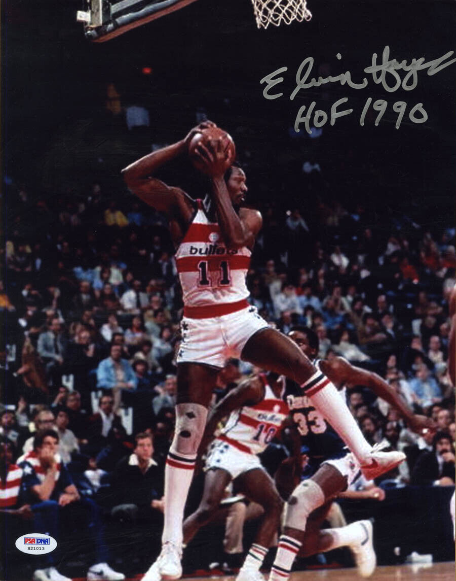 Elvin Hayes SIGNED 11x14 Photo Poster painting + HOF 1990 Washington Bullets PSA/DNA AUTOGRAPHED