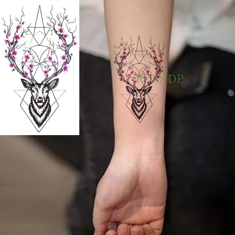 Waterproof Temporary Tattoo cute squirrel fox dog rabbit owl Cat animal fake tatto stickers flash tatoo for kids girl women lady