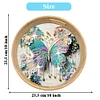 Wooden Butterfly Diamond Painting Serving Tray with Handle for Coffee Table