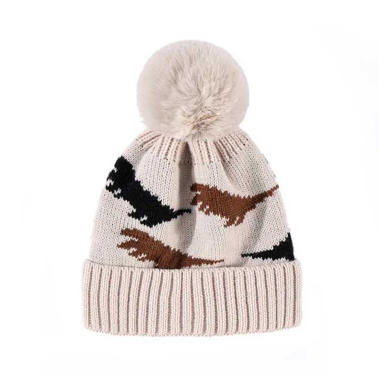 Dinosaur Jacquard Children's Woolen Hat