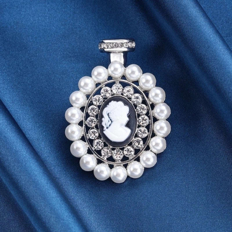 Retro Pin Portrait Alloy Plating Rhinestones Women’S Brooches