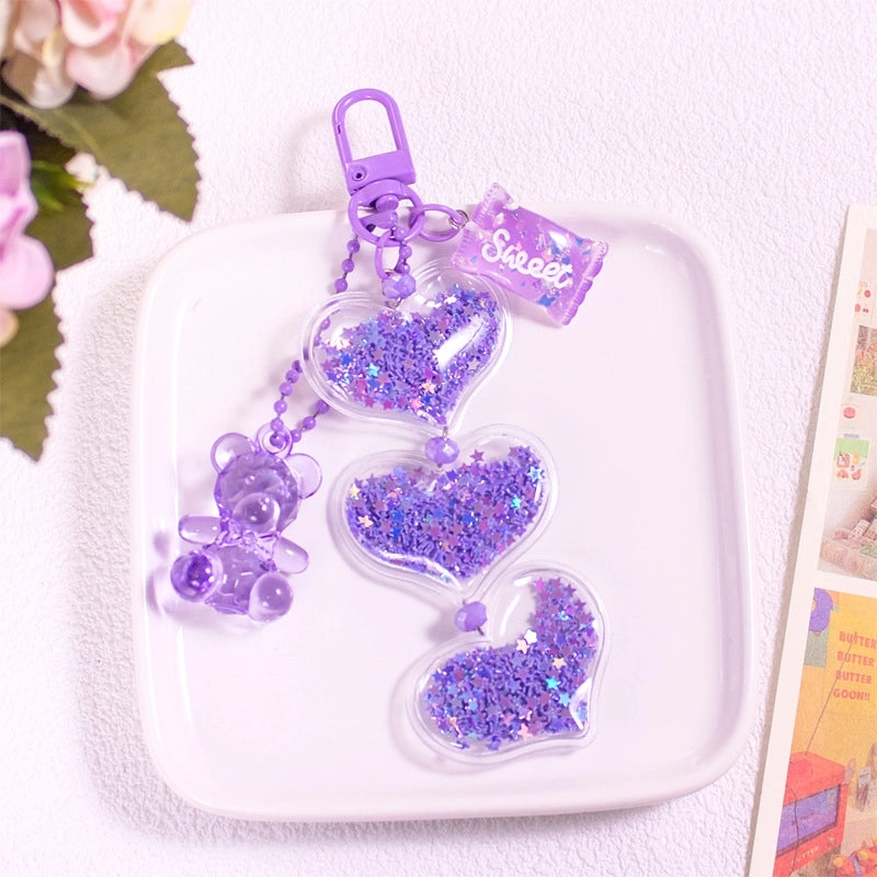 Cute Bear Resin Unisex Bag Pendant Keychain