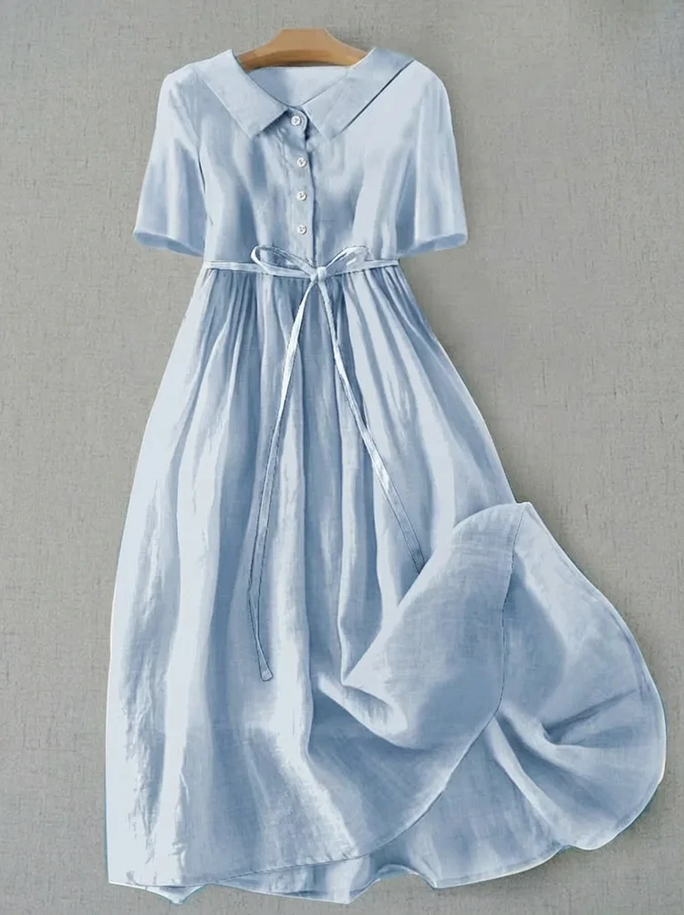 Women's Solid Color Simple Strappy Loose Casual Dress