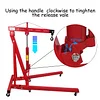 HTTMT- Engine Motor Hoist Cherry Garage Lifting Picker Crane Lift 4000 lb Capacity Red Cherry Picker Jack Engine Hoist With Hook [P/N: ET-CAR-FIX005-2T-RED]