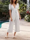 Puff Sleeves+Wide Leg Jumpsuits