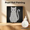 DIY Pearl Painting Kitten for Home Wall Decor(25x25cm)