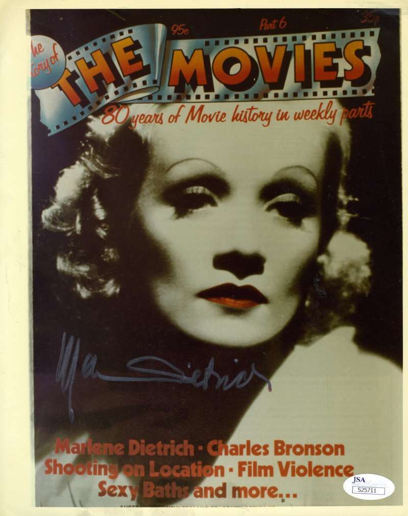 Marlene Dietrich Jsa Coa Hand Signed 8x10 Photo Poster painting Authentic Autograph