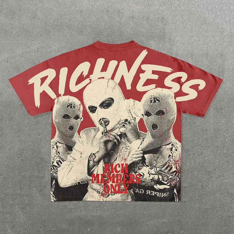 Rich Members Only Graphic Print Cotton T-Shirt