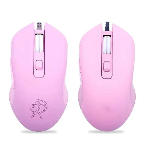 pornhint Pornhint Pink Computer Mouse Colorful Backlit Gaming Mouse Optical Wired Mouse Fashion Sailor Moon Mouse Girl Women Silent Mouse 2400DPI