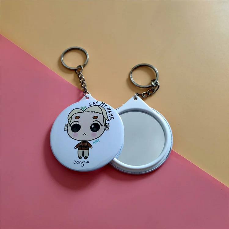 ATEEZ Cute Cartoon Keychain Mirror