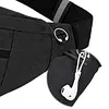 Nylon Fanny Pack Adjustable Waist Bag with Multi Pockets for Men & Women (Black)