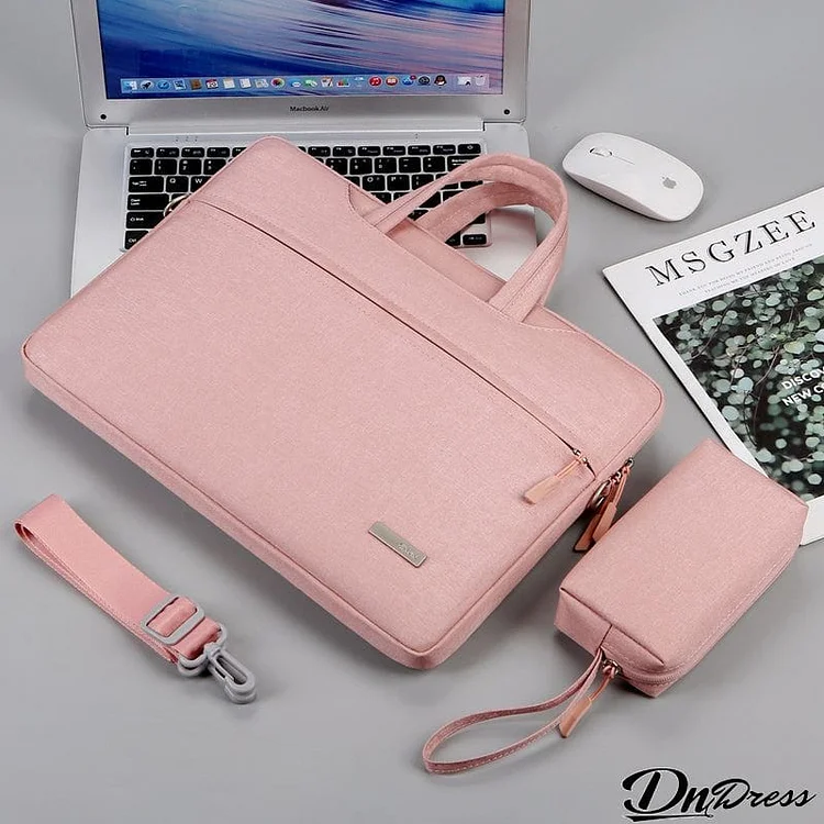 Pretty Simple Solid Color Laptop Bag For Women