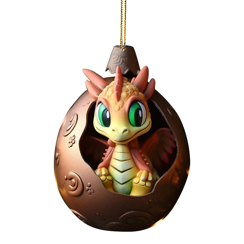 Christmas Dragon Egg Decoration Novelty Cute Acrylic Party Favors (A)