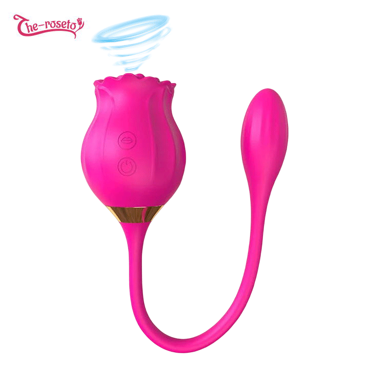 New Rose 2 In 1 Sucking Vibrator With Bud Skipping Egg
