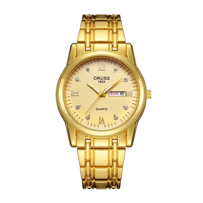 Casual Solid Color Single Folding Buckle Quartz Men’s Watches