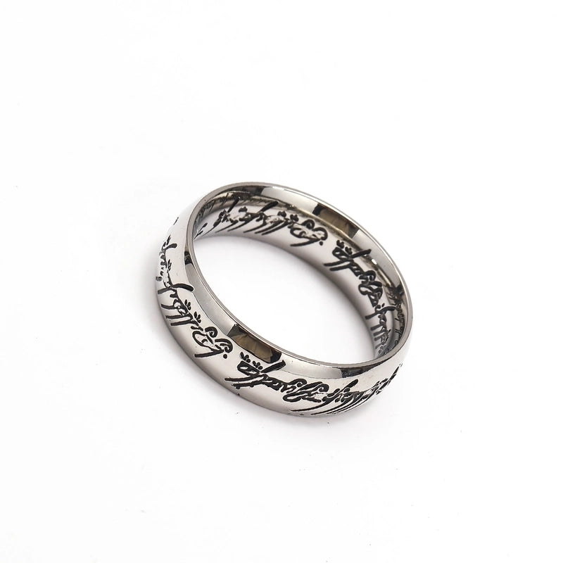 Retro Minimalist Word Titanium Steel Rings