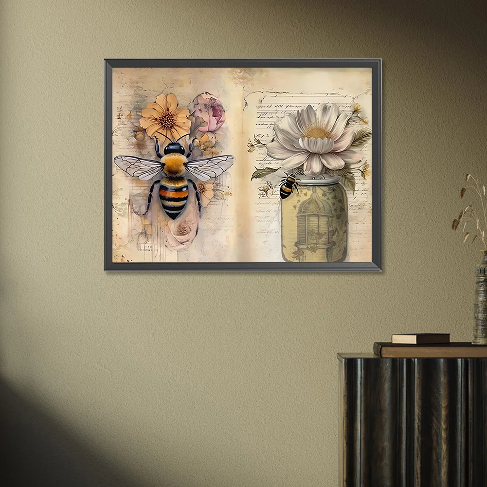 Diamond Painting - Full Round Drill - Bee(Canvas|40*30cm)
