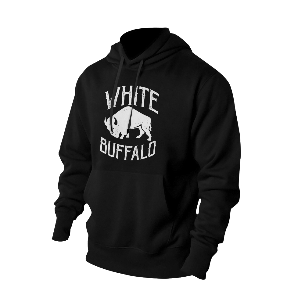 Nature's Icon: 'White Buffalo' - Wildlife Hoodies