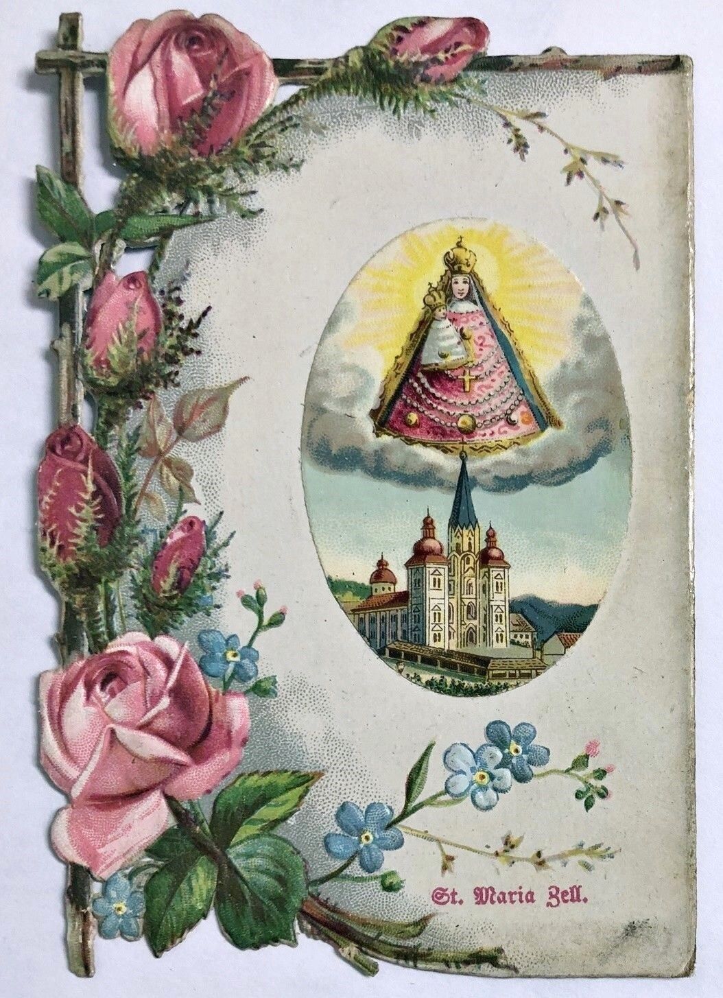 Mary Zell Pilgrimage Holy Icon Devotional Picture Austria Coloured (M-5781