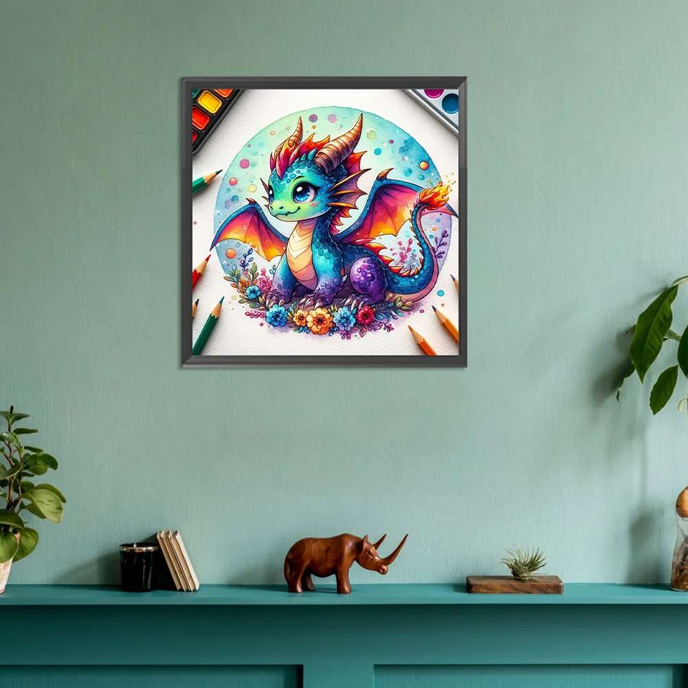Full Round Diamond Painting 30*30cm - Dragon