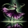 (Stamped/Counted) Ballet Maleficent Silhouette-11CT Cross Stitch 40*40cm
