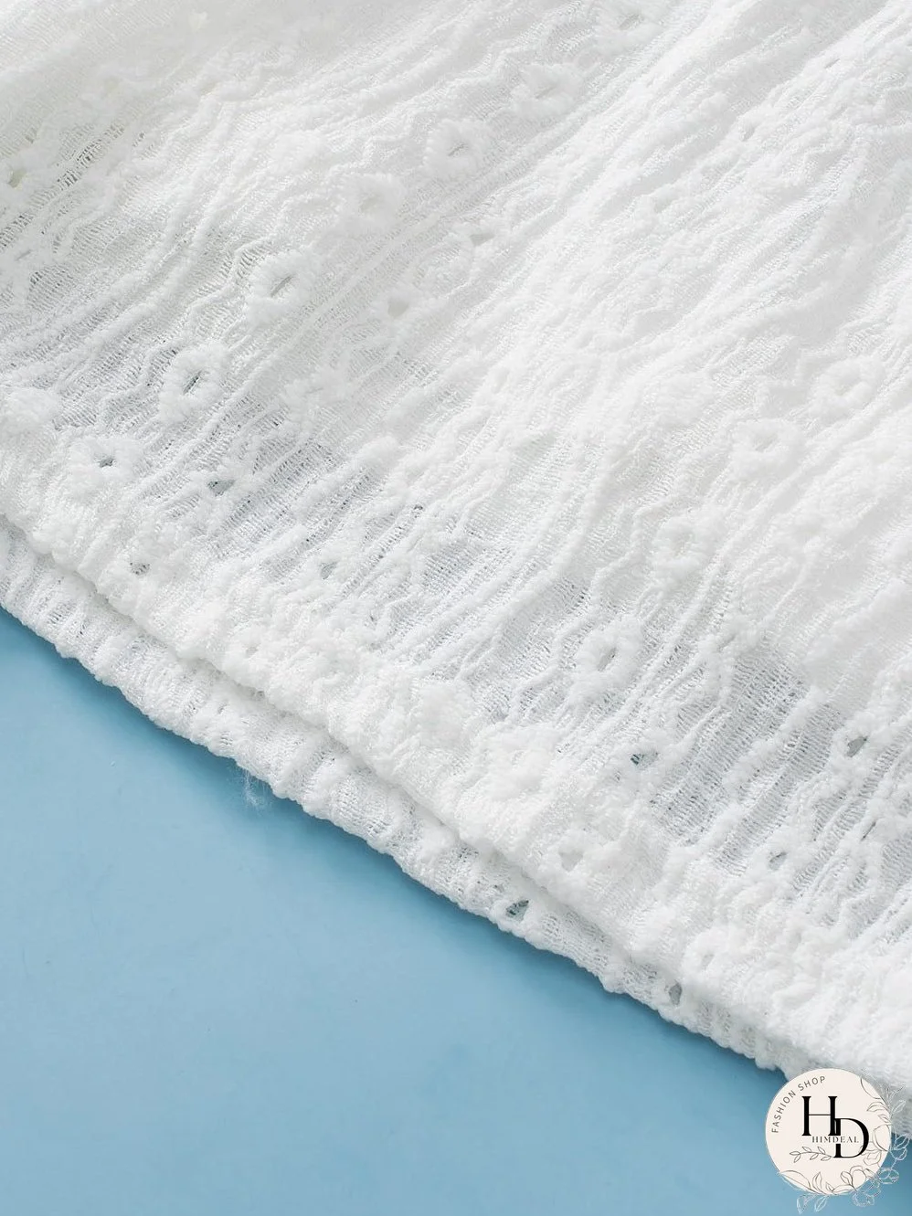 Delicate Eyelet White Shorts Ensemble