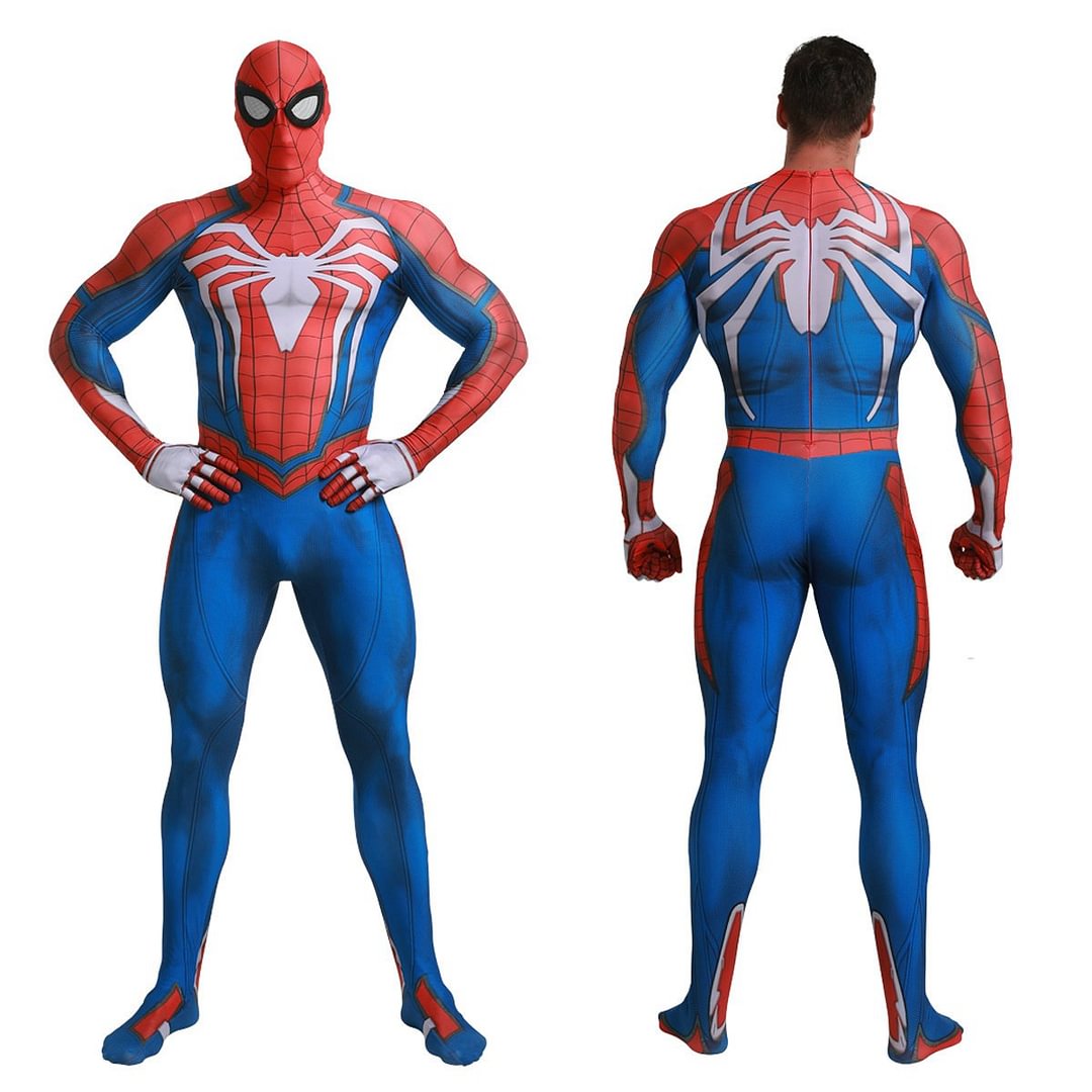 White Spider-Man Game Cosplay Jumpsuit Halloween Party Costume for Adult and Kids-Pajamasbuy