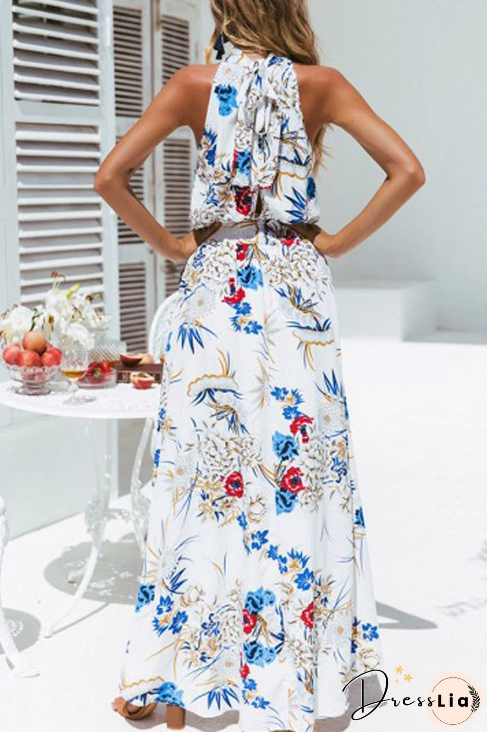 Casual Print Patchwork Turtleneck Irregular Dress Dresses