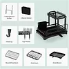 2 Tier Dish Drying Rack with Utensil Holder and Cup Rack Double Layer Sink Drain Rack with Drain Board for Apartment Kitchen Counter