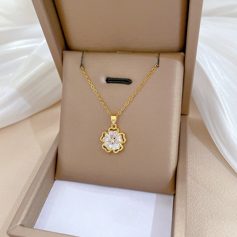 Korean Cosmos Geometric Titanium Steel Electroplating Earrings