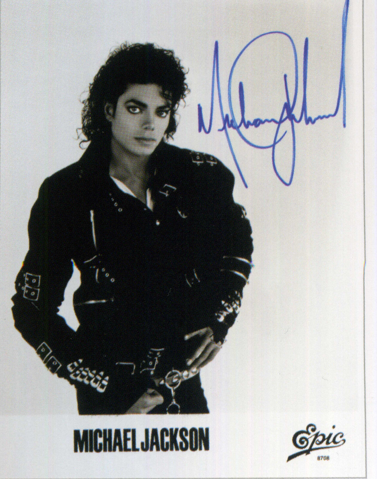 MICHAEL JACKSON Signed 'Epic' Photo Poster paintinggraph - Pop Singer / Vocalist - preprint