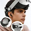 Soft Rubber HeadStrap for Meta Quest 3/3S Accessories Adjustable Replacement Strap Breathable Enhanced Support and Reduce Facial Stress