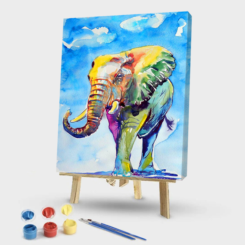 

40x50cm - Paint By Numbers Elephant, 501 Original