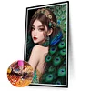 (40*70cm)Peacock Girl - Full Round Drill Diamond Painting