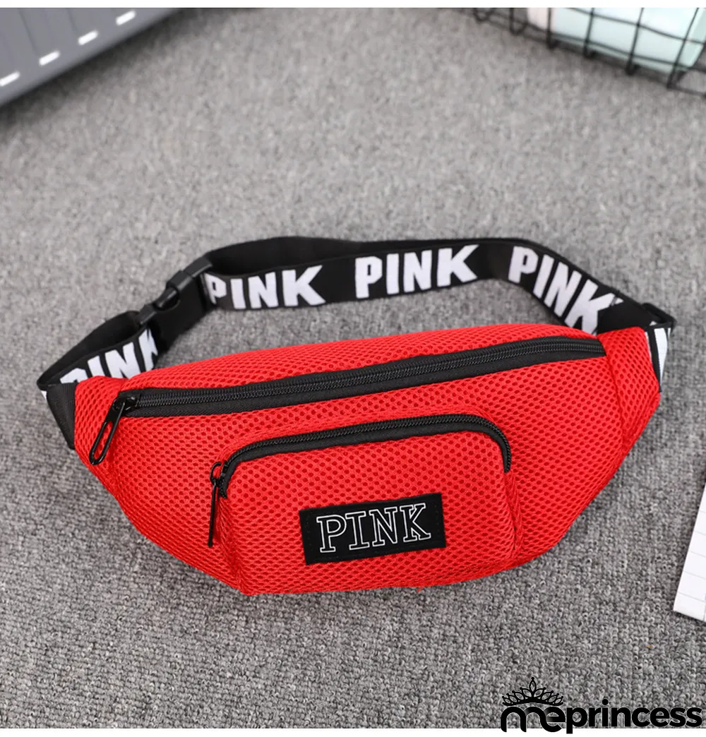 PINK Letter Sports Waist Bags