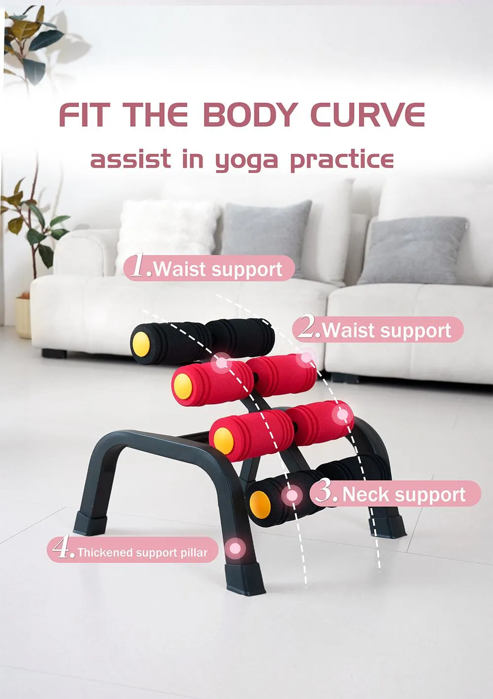 Magic BB Mini inversion Table,Glutes Trainer Machine, Waist & Back Exercise machine  for Lower Back, Strength Training Inversion Machine for RelaxationFoam Rollers Summervibes