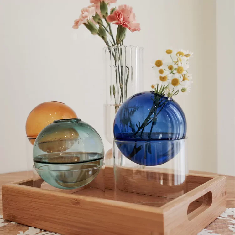 Modern Spherical Glass Vase | AvasHome